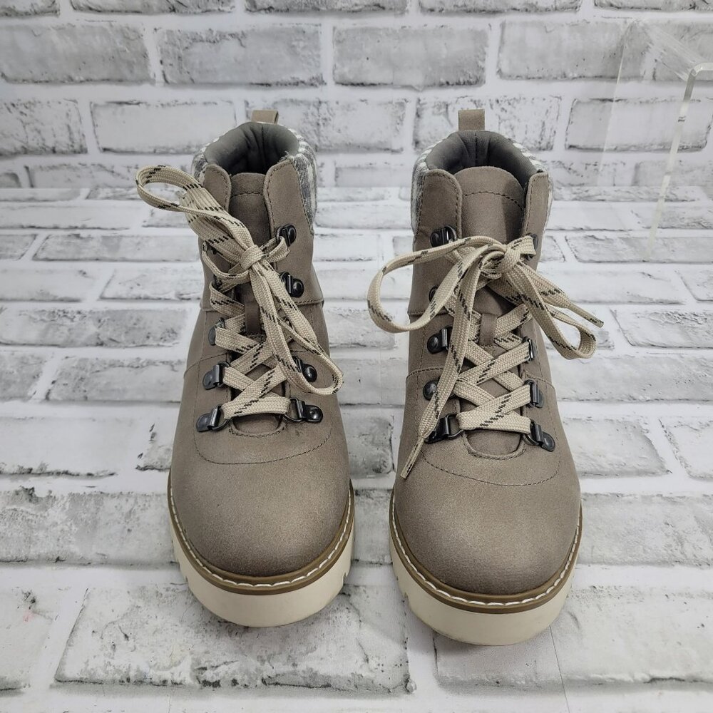 Cliff's by White Mountain Sabine Gray Hiking Look Boots Women's Size 7 - Picture 4 of 7